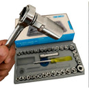 Kit Chave Soquete Catraca Reversível - 40 Peças Aço Cromado